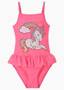 Meisjes badpak met gerecycled polyamide - pink - maat 140/146 - bonprix