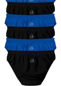 Slip (set van 6) - zwart - maat 56/58 (3XL) - met katoen - bonprix