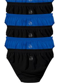 Slip (set van 6) - zwart - maat 44/46 (L) - met katoen - bonprix