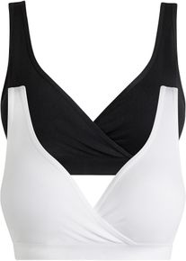 Naadloze voedingsbh (set van 2) - zwart - maat 5 (XL) - bonprix