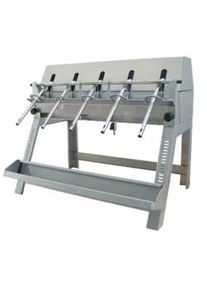 Enotecnica Pillan 5B INOX - manuelles Abf&uuml;llger&auml;t mit 5 Stationen, mit F&uuml;llventile, Tank und Struktur aus Edelstahl