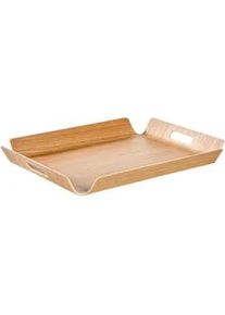 Novel Tablett , Naturfarben , Holz , Weide , Sperrholz , Holz , rechteckig , 33x44 cm , Geschirr, Tischkultur & Serviergeschirr, Tabletts