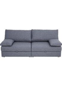 Bali Schlafsofa , Blau, Grau , Textil , 192x77-88x110-120 cm , Oeko-Tex® Standard 100 , Typenauswahl, Stoffauswahl, Liegefunktion, Schlafen auf Sitzhöhe , Wohnzimmer, Sofas & Couches, Schlafsofas, Sonstige Schlafsofas