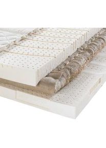 sembella Latexmatratze , Beige , Textil , H3 , 90x200 cm , Textiles Vertrauen - Oeko-Tex® , wendbar, klimatisierte Belüftungskanäle, für verstellbare Lattenroste geeignet, Tragegriffe, schadstoffgeprüft, Härtegradauswahl, Über- und Sondergrößen erhältlich, Bezug abnehmbar/waschbar, Ober- und Unterseite versteppt, für Hausstauballergiker geeignet , Schlafzimmer, Matratzen, Latexmatratzen