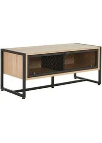 Novel Schuhbank , Schwarz, Sonoma Eiche , Metall , 95x40x41 cm , Holzmöbel, Garderobe Holz, Schuhregale Holz