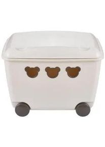 My Baby Lou Spielzeugbox , Beige , Kunststoff , Uni , 1 Fächer , 39.8x37x53.4 cm , Made in Europe , Deckel, Rollen, Deckel abnehmbar , Baby & Kindermöbel, Babyzimmer, Spielzeugkisten