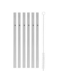 WMF Trinkhalmset , Silberfarben , Metall , nicht geknickt, wiederverwendbar , Bar- & Weinzubehör, Barzubehör