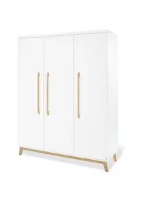 Pinolino Babykleiderschrank , Weiß , Holz , Esche,Eiche , teilmassiv , 150x193x58 cm , Baby & Kindermöbel, Babyzimmer, Babyzimmer-serien