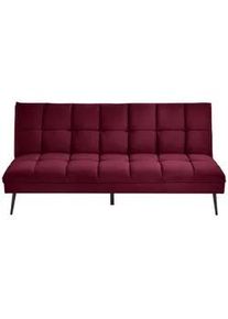 Mid.you Schlafsofa , Bordeaux , Textil , 178x84x98 cm , Liegefunktion , Wohnzimmer, Sofas & Couches, Schlafsofas, Klappsofas