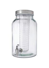Homeware Novel Getränkespender 5,6 L , Edelstahlfarben, Transparent , Metall, Kunststoff, Glas , 5,6 l , Lfgb , Zapfhahn , Geschirr, Kannen & Karaffen, Wasserkaraffen & Krüge