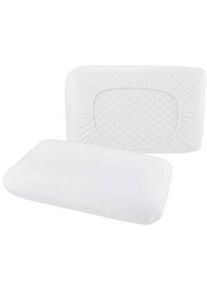 Schlafgut Kopfpolsterbezug , Weiß , Textil , Uni , 40-70x40-90 cm , bügelfrei , Heimtextilien, Bezüge, Polsterbezüge