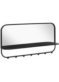 Livetastic Garderobenleiste , Metall, Glas , 90x47x15.5 cm , Garderobe, Garderobenhaken, Hakenleisten