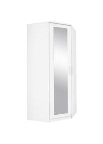 Rauch Möbel Eckkleiderschrank , Weiß , Kunststoff , 1 Fächer , 91.4x212x55.2 cm , Blauer Engel, Goldenes M, Made in Germany , Beimöbel erhältlich , Schlafzimmer, Kleiderschränke, Eckschränke