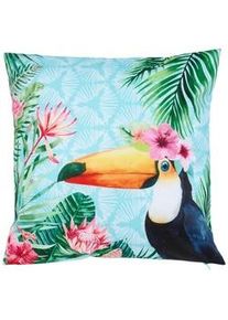 Esposa Outdoor-Kissenhülle , Multicolor , Textil , Vogel , 48x48 cm , Dekoration, Gartendeko