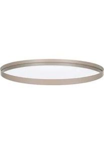 Ambia Home Serviertablett , Beige , Metall, Glas , Uni , rund , lebensmittelecht , Geschirr, Tischkultur & Serviergeschirr, Tabletts