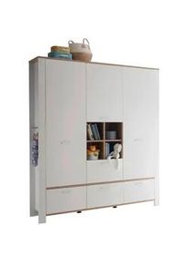 Xxxl Babykleiderschrank , Weiß, Eiche Artisan , Holzwerkstoff , 3 Fächer , 4 Schubladen , 160 cm , DIN EN ISO 9001 , individuell planbar , Baby & Kindermöbel, Babyzimmer, Babyzimmer-Serien