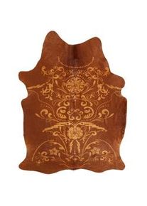 Linea Natura Rinderfell , Cognac , Fell , Abstraktes , Tierform , 1.60x2.5 cm , pflegeleicht , Teppiche und Böden, Teppiche, Schaf-& Kuhfelle