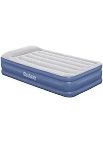 Bestway Luftbett Tritech AIR 67628 , Hellgrau, Dunkelblau , Kunststoff , 97x46x191 cm , RoHS, Dekra , integrierte elektrische Pumpe, integriertes Kissen , Schlafzimmer, Betten, Gästebetten, Luftbetten
