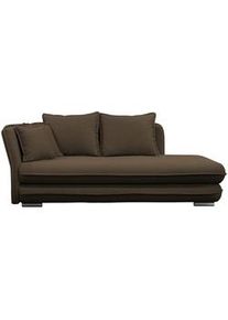 Mid.you Liege , Braun , Textil , Füllung: Schaumstoff,Schaumstoff , 107x84x99 cm , Rücken echt, Armteil links , Wohnzimmer, Sofas & Couches, Schlafsofas, Polsterliegen