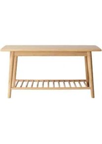Mid.you Schuhbank , Naturfarben , Holz , Bambus , vollmassiv , 90x45x35 cm , Holzmöbel, Garderobe Holz, Schuhregale Holz