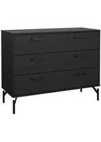 Inosign Best Price Sideboard , Schwarz , Metall , 3 Schubladen , 98.7x76.6x39.8 cm , Fsc , stehend, in verschiedenen Größen erhältlich , Kleinmöbel, Kommoden, Sideboards