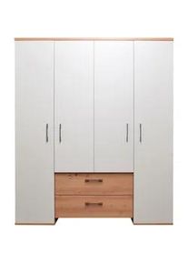 Xxxl Babykleiderschrank , Weiß, Eiche Artisan , Metall , 4 Fächer , 2 Schubladen , 155x188x51 cm , DIN EN ISO 9001 , individuell planbar , Baby & Kindermöbel, Babyzimmer, Babyzimmer-Serien