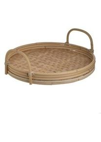 Xxxl Tablett , Beige , Holz , Bambus , massiv , rund , 30x10x30 cm , Geschirr, Tischkultur & Serviergeschirr, Tabletts