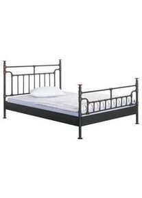 Livetastic Metallbett , Anthrazit , Metall , Höhe ca. 16-20 cm , 140x200 cm , für Lattenrost geeignet , Schlafzimmer, Betten, Metallbetten