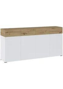 Inosign Livetastic Sideboard , Weiß, Eiche Artisan , Holzwerkstoff , 6 Fächer , 2 Schubladen , 179.8x85.7x40 cm , Kleinmöbel, Kommoden, Sideboards