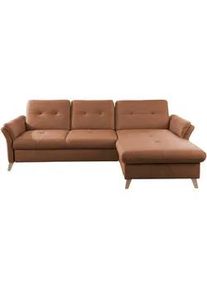 Sit & More Sit & More Ecksofa , Cognac , Textil , Buche , massiv , L-Form , 268x176 cm , Made in Eu , Rücken echt , Wohnzimmer, Sofas & Couches, Wohnlandschaften, Ecksofas