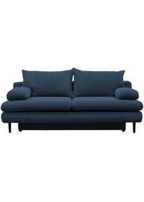 P & B Schlafsofa , Dunkelblau , Textil , Füllung: Schaumstoff,Schaumstoff , 202x85x99 cm , Wohnzimmer, Sofas & Couches, Schlafsofas, Sonstige Schlafsofas