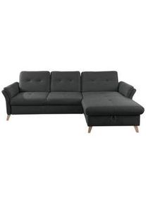 Sit & More Sit & More Ecksofa , Schwarz , Textil , Buche , massiv , L-Form , 268x176 cm , Made in Eu , Schlafen auf Sitzhöhe, Rücken echt , Wohnzimmer, Sofas & Couches, Wohnlandschaften, Ecksofas