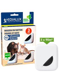 Répulsif contre souris et rats à ultrasons, anti-rats, dispositif intérieur plug-and-play, sans danger pour les animaux, protection jusqu'à 90 m² par