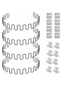 Choyclit - Ressorts de rechange pour canapé 4 pièces 50,8 cm avec 8 clips en s, 4,0 fils de diamètre Kit de réparation de ressorts de canapé pour