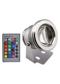 Debuns - Lumière led submersible, projecteur de piscine led rvb étanche de haute qualité 10 w dc 12 v lumière de piscine extérieure 16 couleurs, rvb