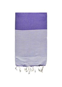 VISIODIRECT - Serviette de plage, Fouta absorbante nid d'abeille coton 100 x 200 cm, 100% coton, coloris violet