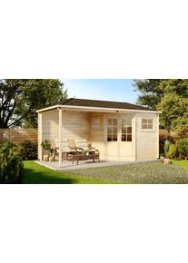 Alpholz 5-hoekig Tuinhuis met aanbouw model Franz-28
