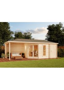 Alpholz 5-hoekig Tuinhuis Liwa met Aanbouw