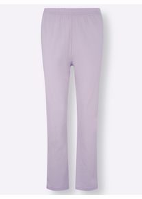 wäschepur Dames Pyjama in ecru/lila ,maat 36/38, Witt, 100% Katoen