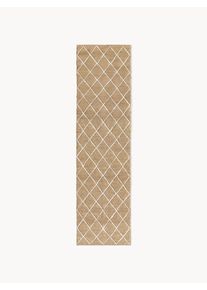 Ręcznie wykonany chodnik z juty Kunu Brązowy Juta S 80 x D 300 cm | Westwing Collection