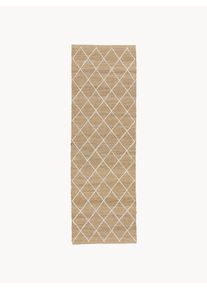 Ręcznie wykonany chodnik z juty Kunu Brązowy Juta S 80 x D 250 cm | Westwing Collection