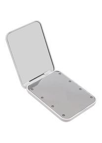 Mini miroir de poche led petit miroir cosmétique avec léger, compact, pliable, rectangle double face, blanc