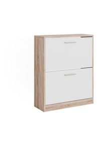 Armoire à chaussures Gizmo, Sonoma/blanc, 59 x 72.5 cm 2 compartiments VICCO