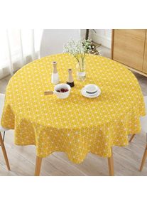 Sollbry - Nappe Simple de Style Nordique, Nappe Ronde pour Table Circulaire, Housse de Table et Lin Anti-poussière pour Table de Buffet, dîner de