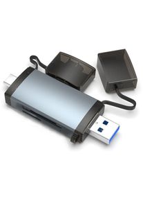 Lecteur de carte mémoire haute vitesse usb 3.0, sd, tf, convertisseur pour téléphone portable de type c, ordinateur, double carte, double lecture