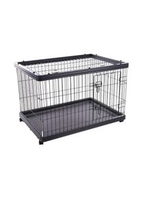 Flamingo - Dogkennel on Wheels Pasy - Black - 97,5 x 66.5 x 69cm