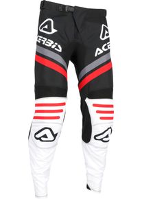 Acerbis Linear Lugo, pantalones textiles , color: Negro/Blanco/Rojo/Gris , tamaño: 36