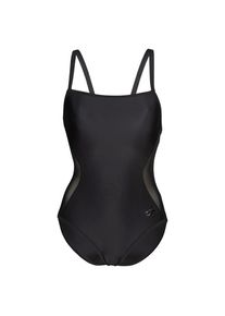 arena Womens Mesh Panels Swimsuit Closed Back Badpak Dames (36 |zwart)