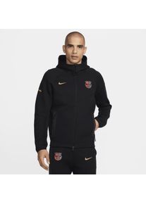 FC Barcelona Tech Fleece Windrunner Nike voetbalhoodie met rits over de hele lengte voor heren - Zwart