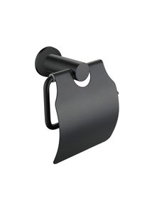Aloni Toilettenpapierrollenhalter mit Deckel Schwarz matt